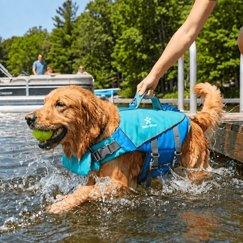 Tailo Shop™ Dog Life Jacket - Chin Support Float Vest for Small, Medium & Large Dogs